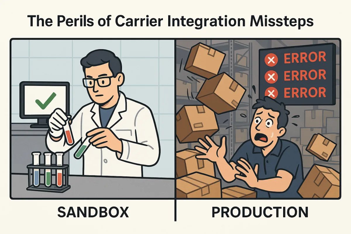 Carrier Integration Testing: Why Your Sandbox Success Becomes Production Failure