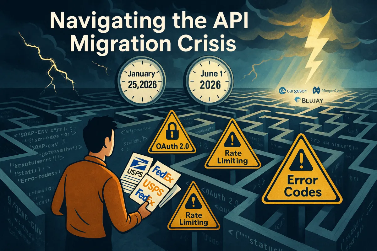 Legacy Carrier API Migration Crisis: How Enterprise Teams Navigate 2026's Hard Deadlines for USPS Web Tools and FedEx SOAP Retirement