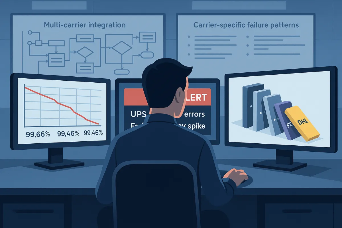 Carrier-Aware API Monitoring: Building Alert Systems That Actually Catch UPS Rate Limit Cascades and FedEx Authentication Failures Before They Break Your Shipping Workflow