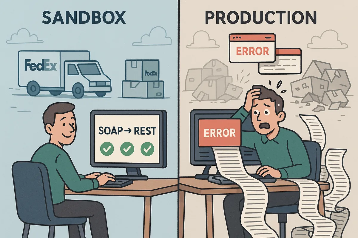 FedEx SOAP-to-REST Migration Validation: Building Production Test Harnesses That Catch the 73% of Integration Failures That Bypass Sandbox Testing