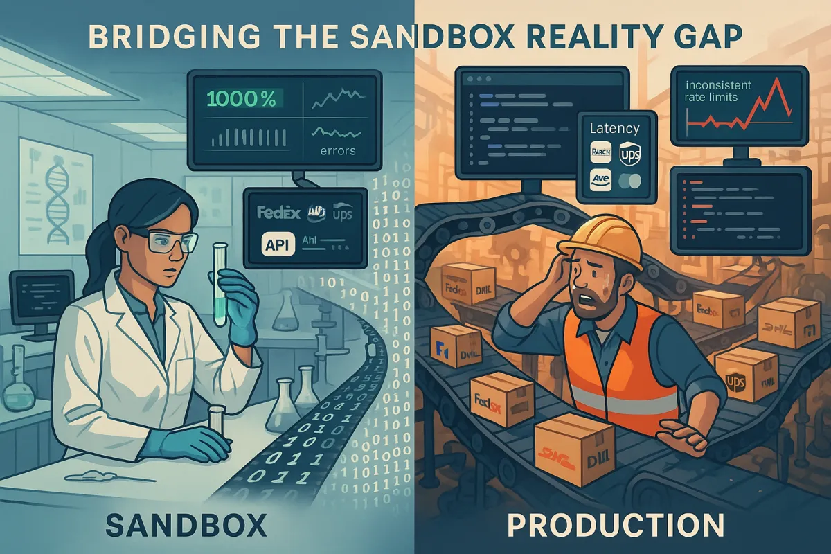 Building Production-Grade Carrier API Test Harnesses That Bridge the Sandbox Reality Gap — Why 73% of Teams Hit Rate Limiting Failures and How to Test What Actually Matters