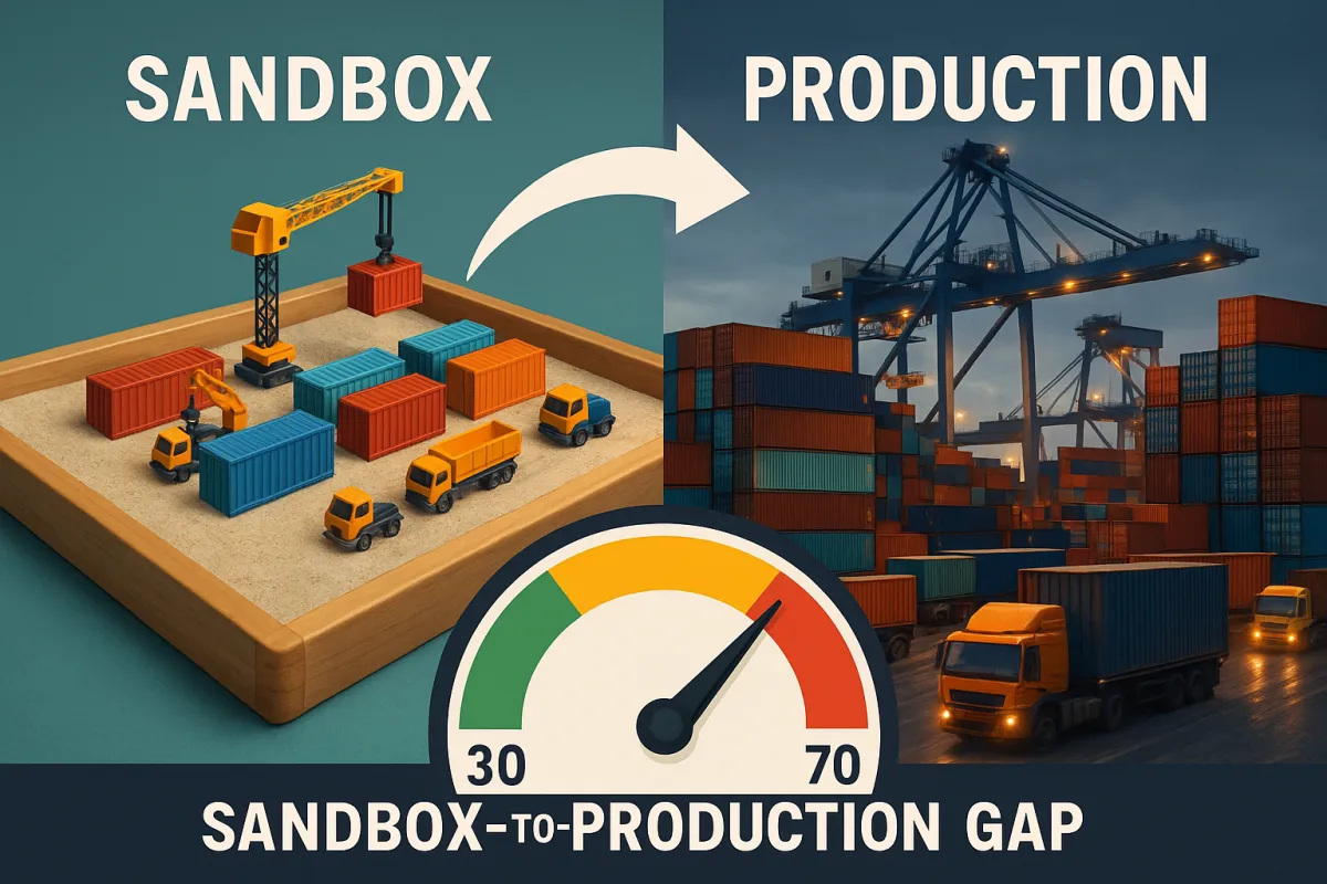 Carrier API Performance Benchmarking That Actually Predicts Production Reality — Building Test Harnesses That Close the 30-70% Sandbox-to-Production Gap