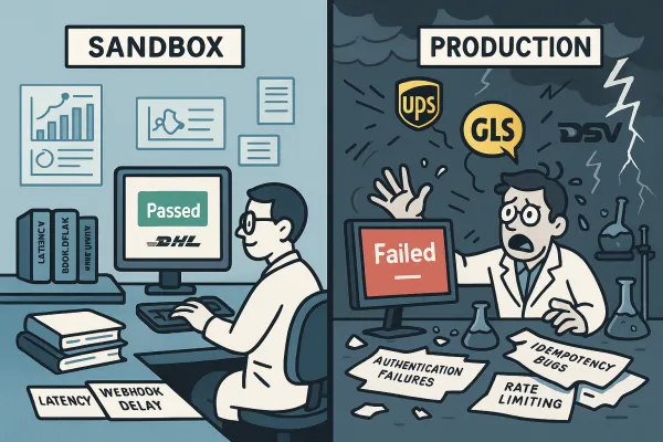Production-Ready Carrier API Test Harnesses: Why 73% of Sandbox-Verified Integrations Fail in Live Traffic and How to Build Testing That Actually Predicts Real-World Behavior